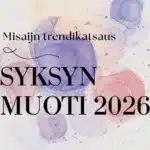 Syksyn muoti 2026