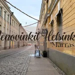 Mitä tehdä Marraskuussa Helsingissä. Menovinkkejä. Kuvassa kävelykatu Helsingissä marraskuussa.