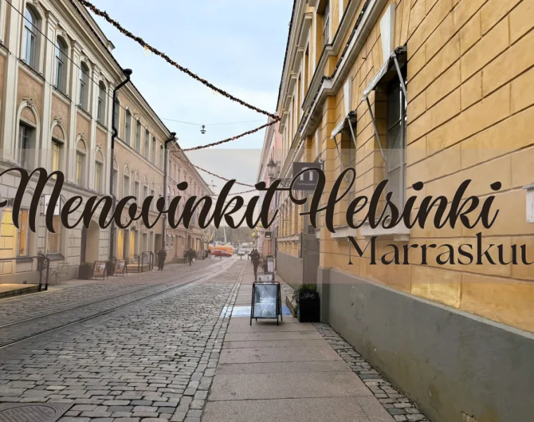 Mitä tehdä Marraskuussa Helsingissä. Menovinkkejä. Kuvassa kävelykatu Helsingissä marraskuussa.