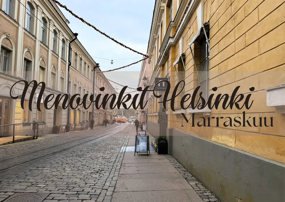 Mitä tehdä Marraskuussa Helsingissä. Menovinkkejä. Kuvassa kävelykatu Helsingissä marraskuussa.